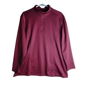 Tri-Mountain Performance Quarter Zip Maroon Burgundy 2XL Womans sweatshirt
